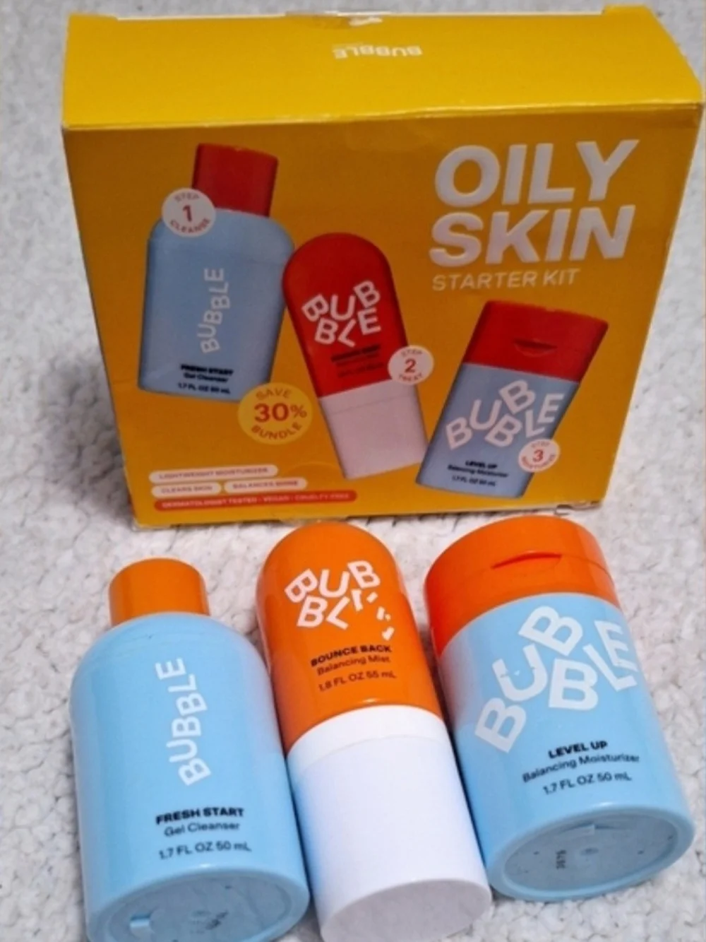 Oily Skin Starter Kit - Blue & Orange